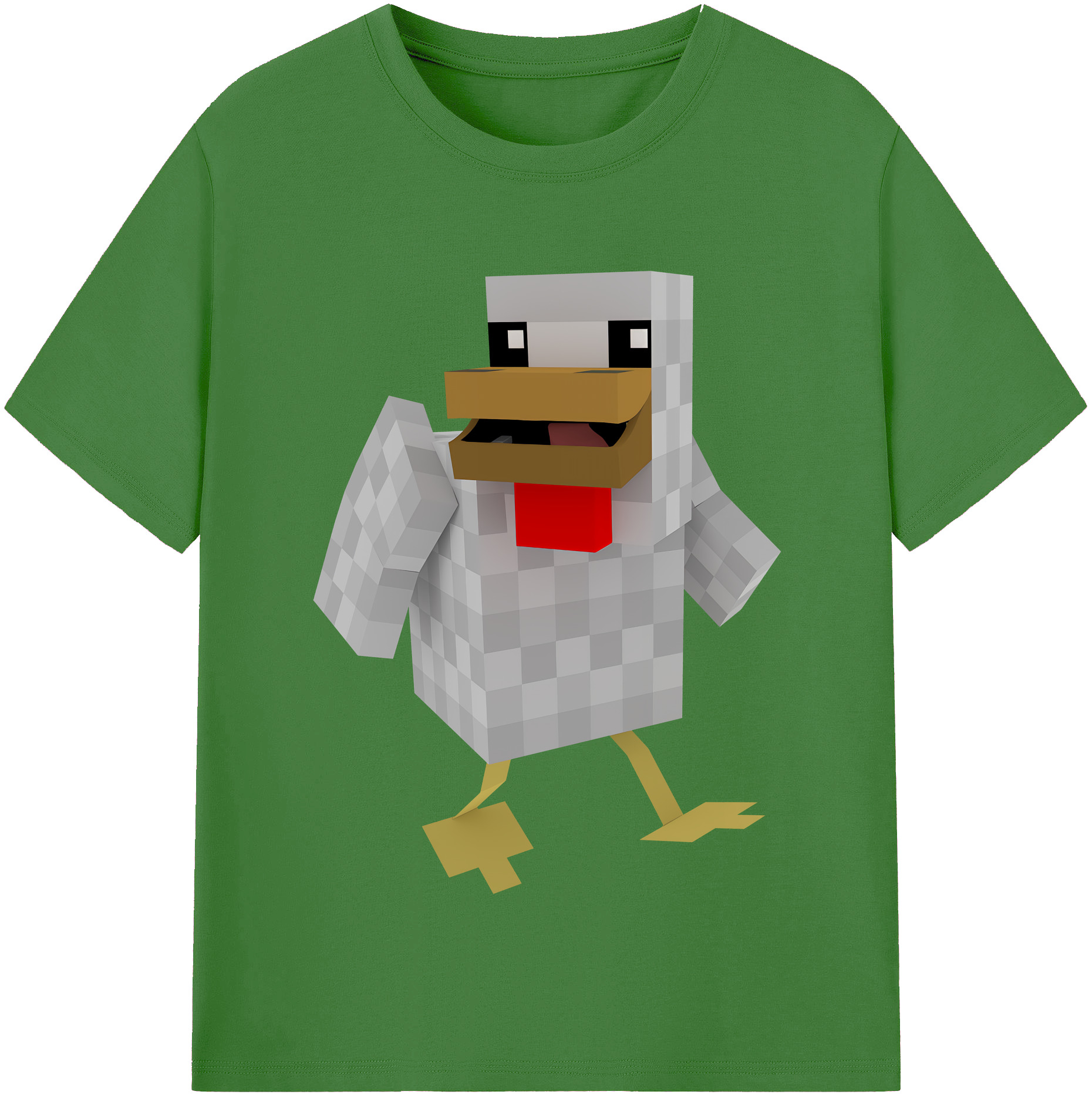 （画像用） マインクラフト ブロックの世界 Minecraft MC Block world レディースカジュアルプリントTシャツ（綿100％）